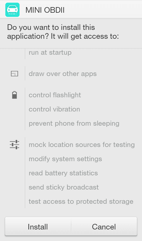 Confirm to install the application