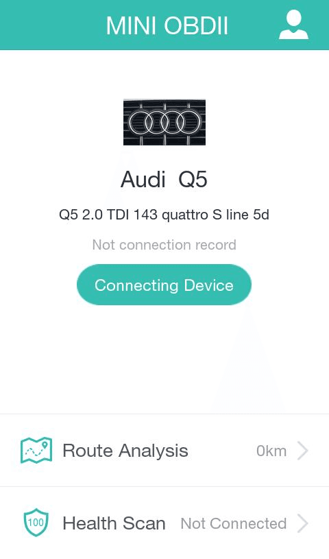 Tap the icon at the top right